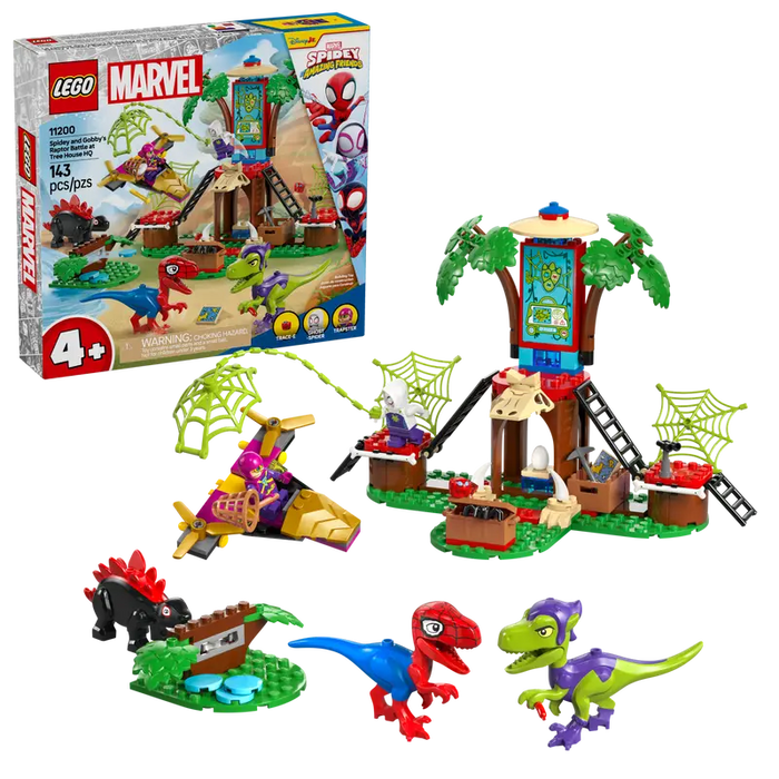 Lego - Spidey - Le combat des raptors de Spidey et Gobby au QG dans l’arbre - ML
