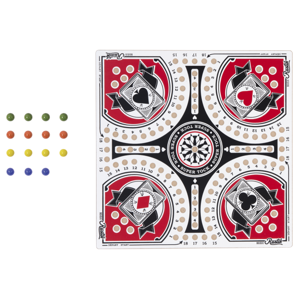 Rustik - Jeu de Parcheesi / Tock - 4 joueurs - 15 pouces