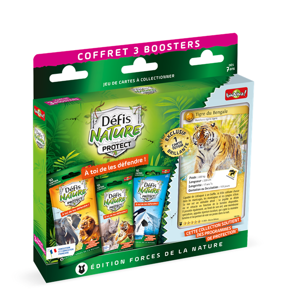 Défis Nature Protect - Coffret 3 Boosters : Tigre - FR