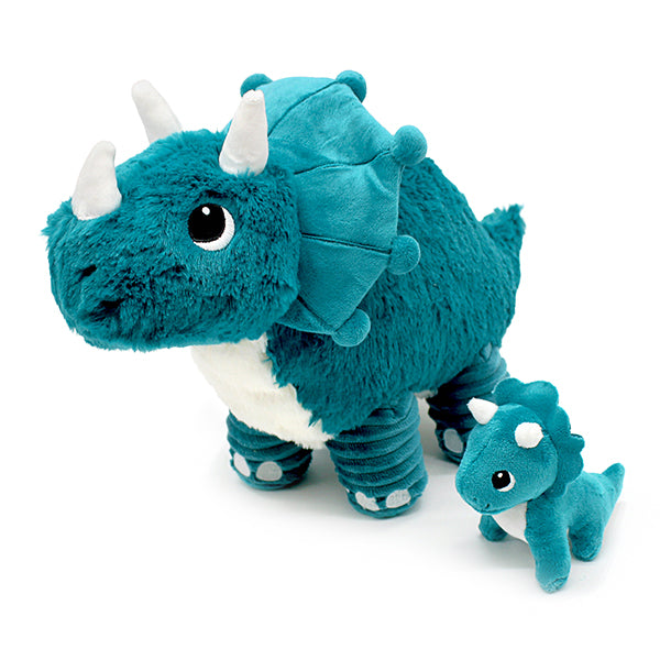Maman-bébé, tricératops, bleus