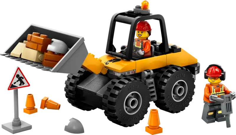 Lego - City - La chargeuse sur pneus de construction jaune - ML