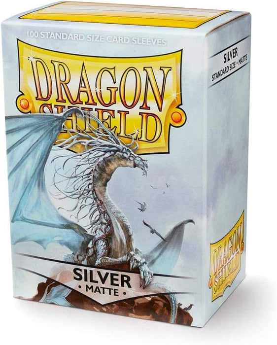 Protège-cartes (Sleeves): Dragon Shield Matte Silver (100)