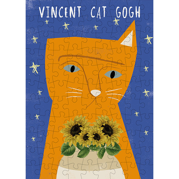 Puzzle - happily - Vincent Cat Gogh - Nia Gould - 99 pcs