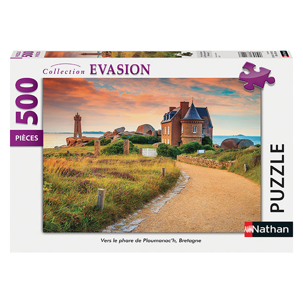 Puzzle - Nathan - Vers le phare de Ploumanac'h, Bretagne - 500 pcs