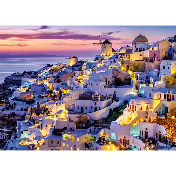 Puzzle - Nathan - Coucher de soleil sur Santorin - 1500 pcs