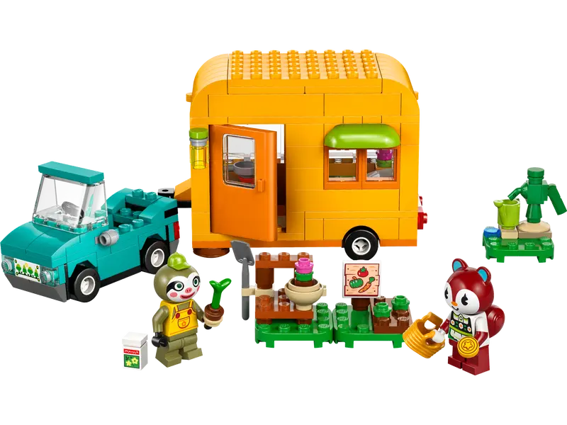LEGO - Animal Crossing - La caravane et le kiosque de jardinage de Racine