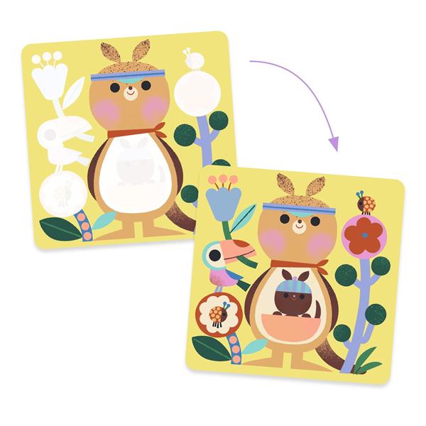 Djeco - Coloriages magiques - Coucou caché maman-bébé du monde - ML