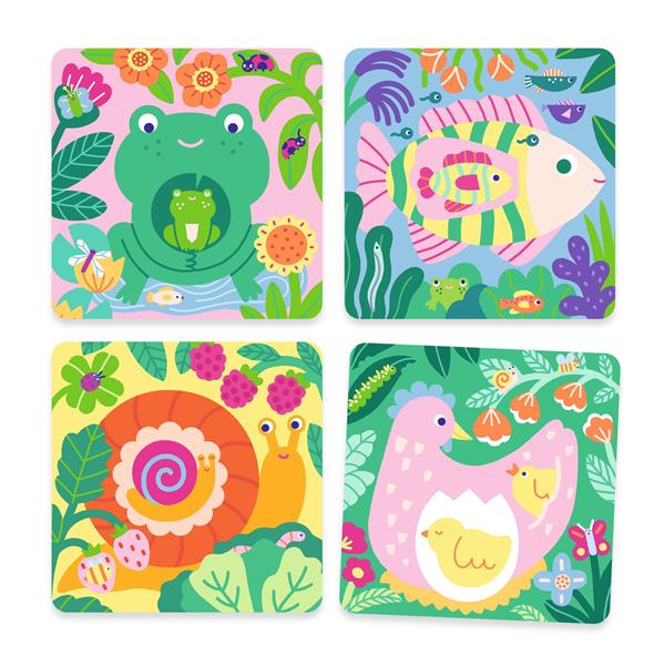 Djeco - Coloriages magiques - Coucou caché maman-bébé du jardin - ML