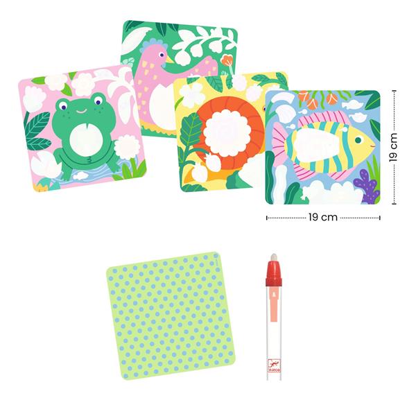 Djeco - Coloriages magiques - Coucou caché maman-bébé du jardin - ML