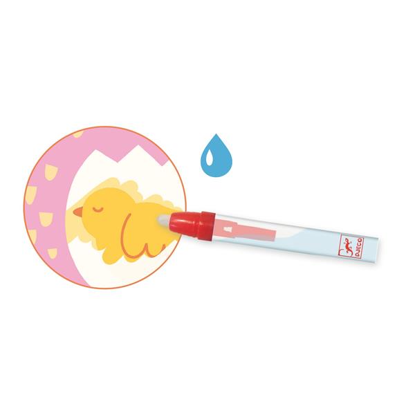 Djeco - Coloriages magiques - Coucou caché maman-bébé du jardin - ML