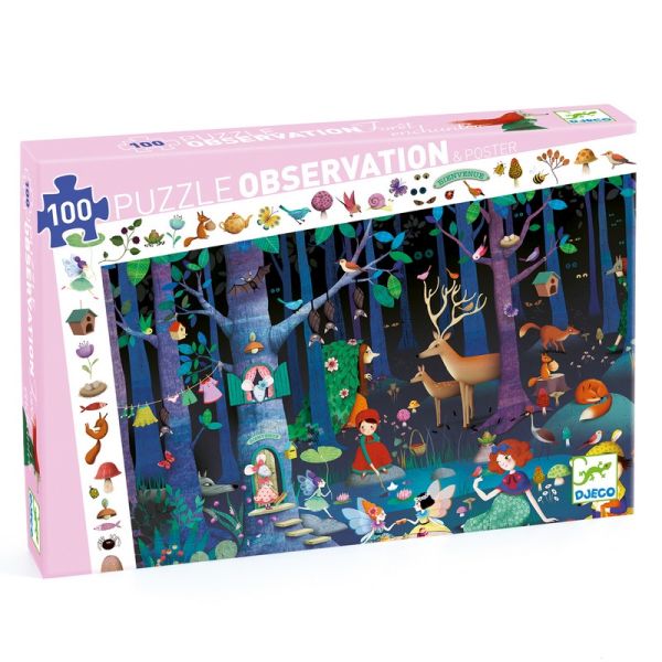 Puzzle observation - Forêt enchantée - 100 pcs