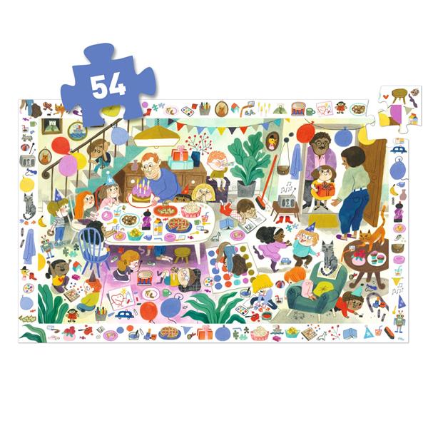 Puzzle observation - La fête d'anniversaire - 54 pcs