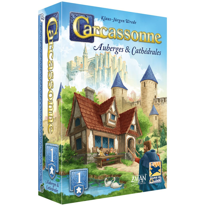 Carcassonne: Ext 1: Auberges & Cathedrales (FR) - Nouvelle Version