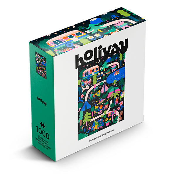 Puzzle - Holiyay - Camping des amis - J. ZENGŐVÁRI - 1000 pcs