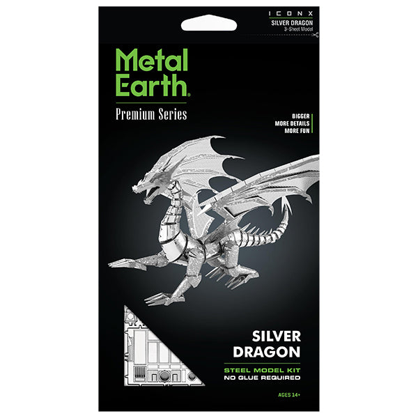 Metal Earth - Dragon argenté