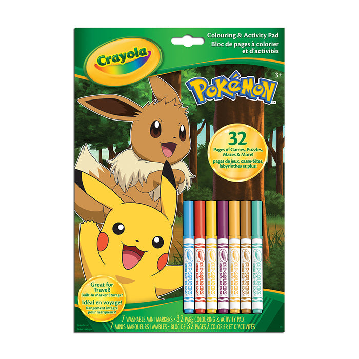 Crayola - Bloc de pages à colorier et d'activités, Pokémon