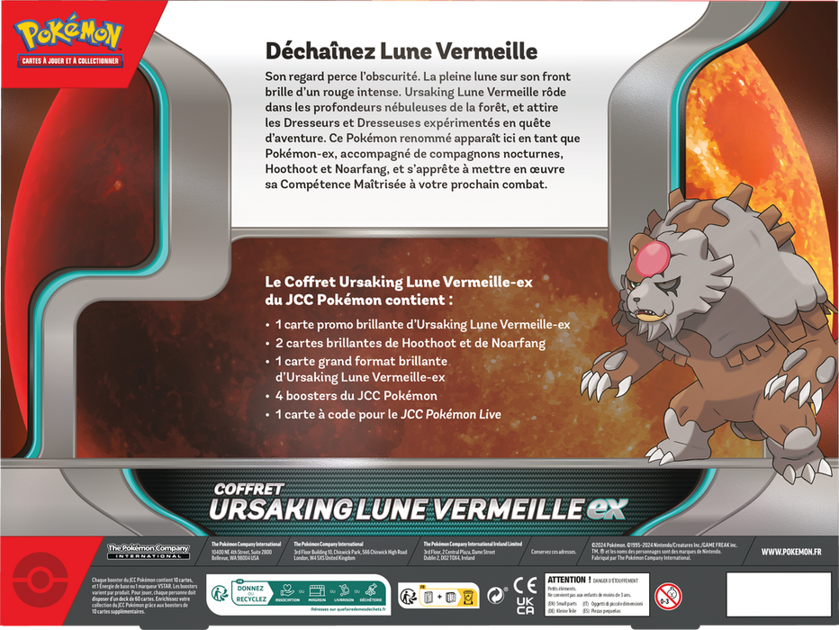 Pokemon TCG - Coffret Ursaking Lune Vermeille EX - FR