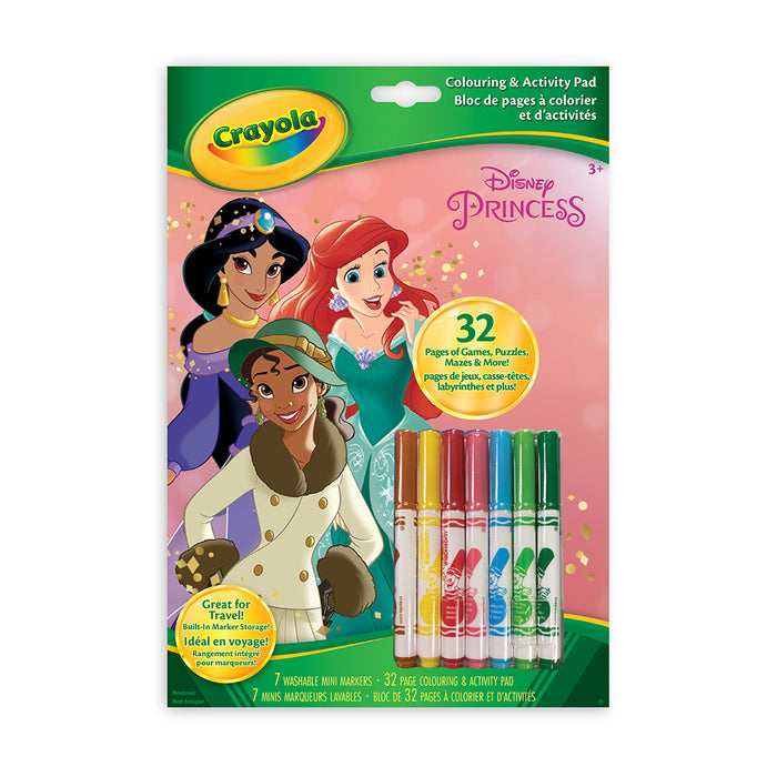 Crayola - Bloc de pages à colorier et d'activités, Princesses