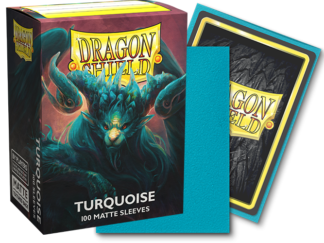 Protège-cartes (Sleeves): Dragon Shield Matte Turquoise (100)