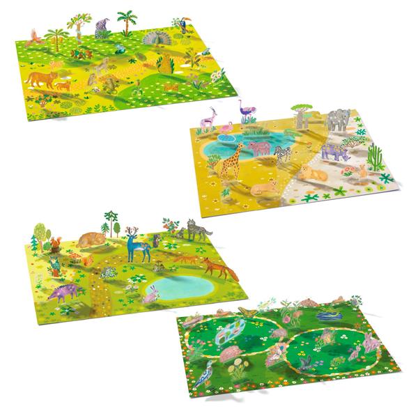 Djeco - Gommettes à relever - Animaux