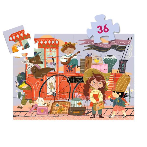 Puzzle Silhouette - Le voyage de Mia - 36 pcs