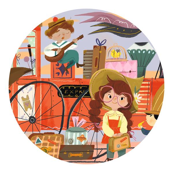 Puzzle Silhouette - Le voyage de Mia - 36 pcs