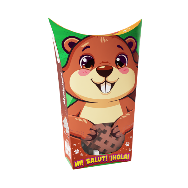 Mini Waffle - Animaux de poche: Castor (25 pcs) - ML