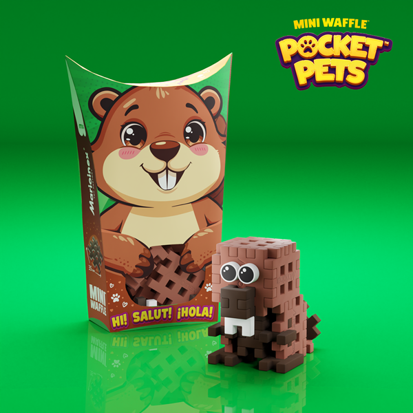 Mini Waffle - Animaux de poche: Castor (25 pcs) - ML