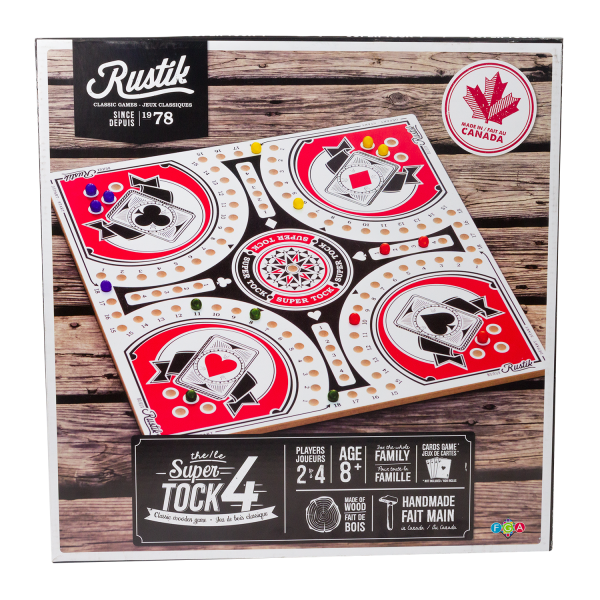 Rustik - Jeu de Parcheesi / Tock - 4 joueurs - 20 pouces