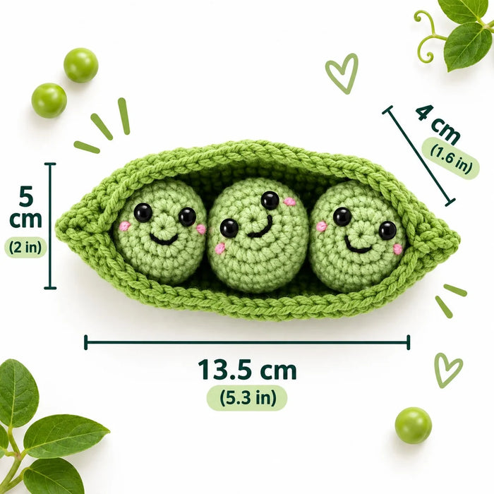 Kit DIY - Porte-clés crochet - Petits pois
