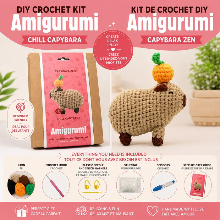 Kit DIY Crochet - Capybara zen