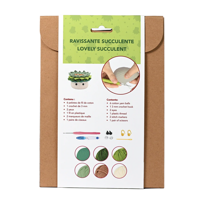 Kit DIY Crochet - Plante - Ravissante succulente