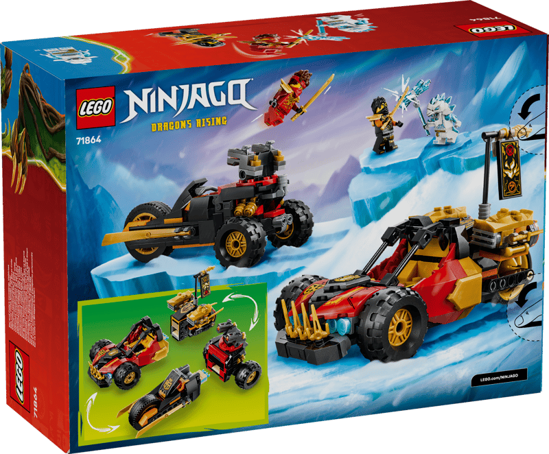 Lego - Ninjago - 71864 - Les véhicules combinés de Kai et Cole