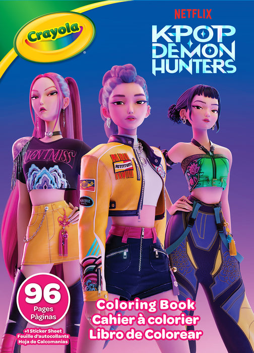 Crayola - Livre à colorier 96 pages - K-Pop Demon Hunter