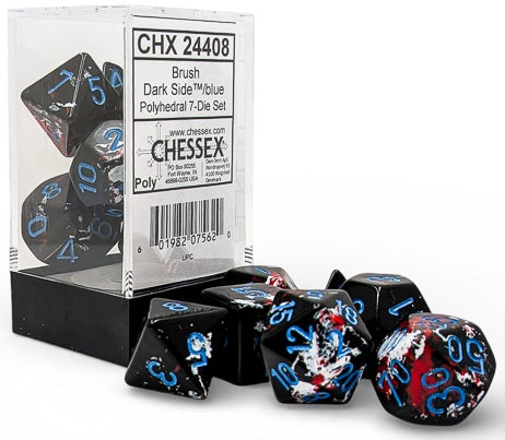 Dés Brush: 7Pc Dark Side/Bleu