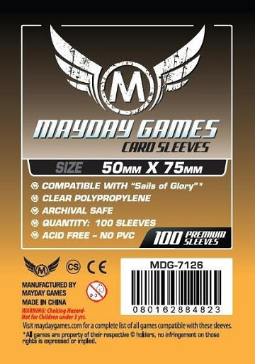 Mayday - Protège-cartes - MDG-7126 - STANDARD SAILS OF GLORY SLEEVES 50mm X 75mm 100CT